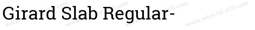 Girard Slab Regular字体转换